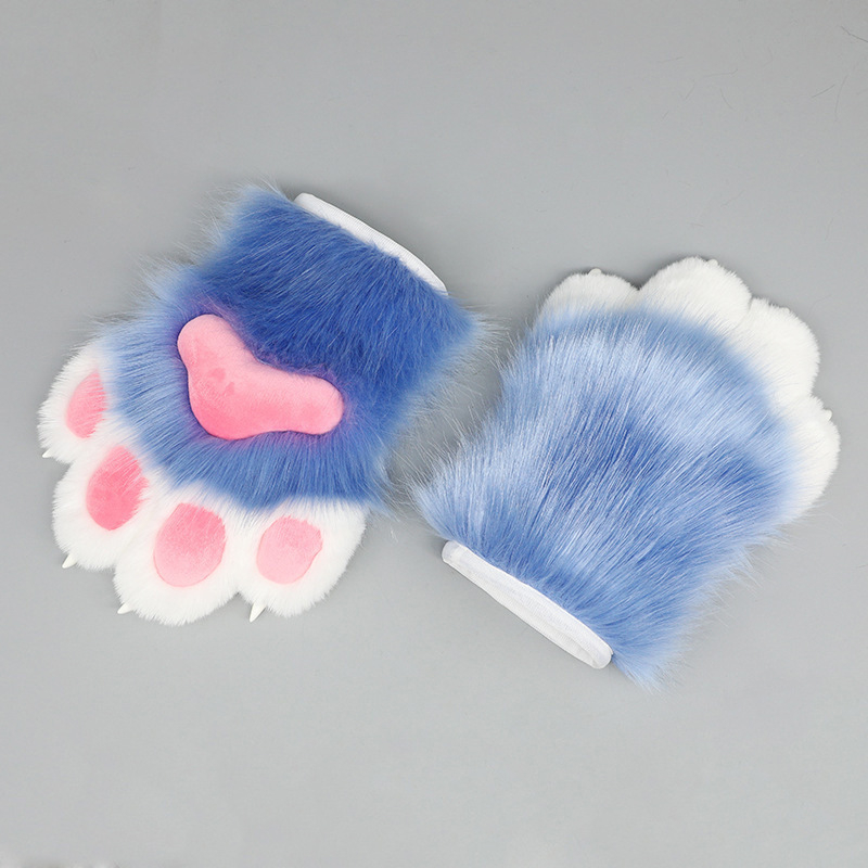 Ručni izrađeni dodaci cosplay za fursuit: životinjski kostim, plišane nokte i rukavice s kandžama za odrasle, ljeto 2025