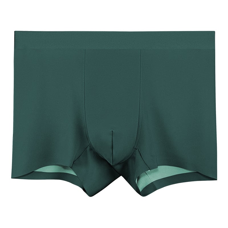 Boxeri bărbați fără cusur din modal, talie medie, model solid, căptușeală în zona inghinală din viscoză