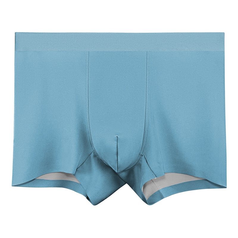 Boxeri bărbați fără cusur din modal, talie medie, model solid, căptușeală în zona inghinală din viscoză