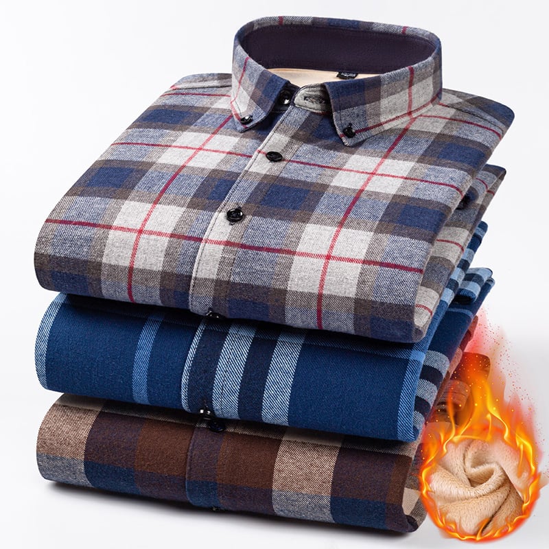 100% puuvillane ruuduline särk fleece vooderdusega, ruudukujuline krae ja pikkade varrukatega.