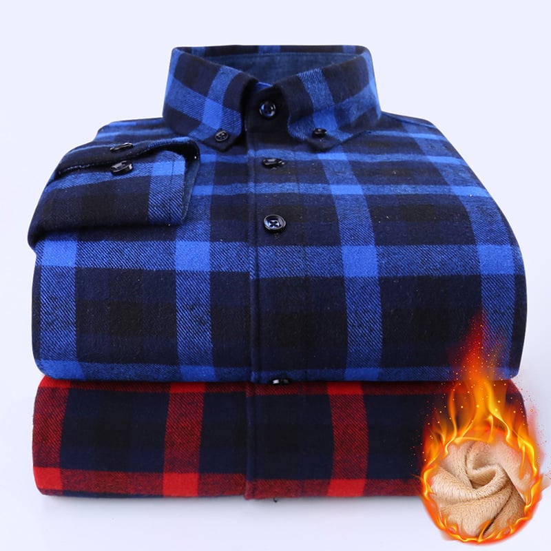 100% puuvillane ruuduline särk fleece vooderdusega, ruudukujuline krae ja pikkade varrukatega.