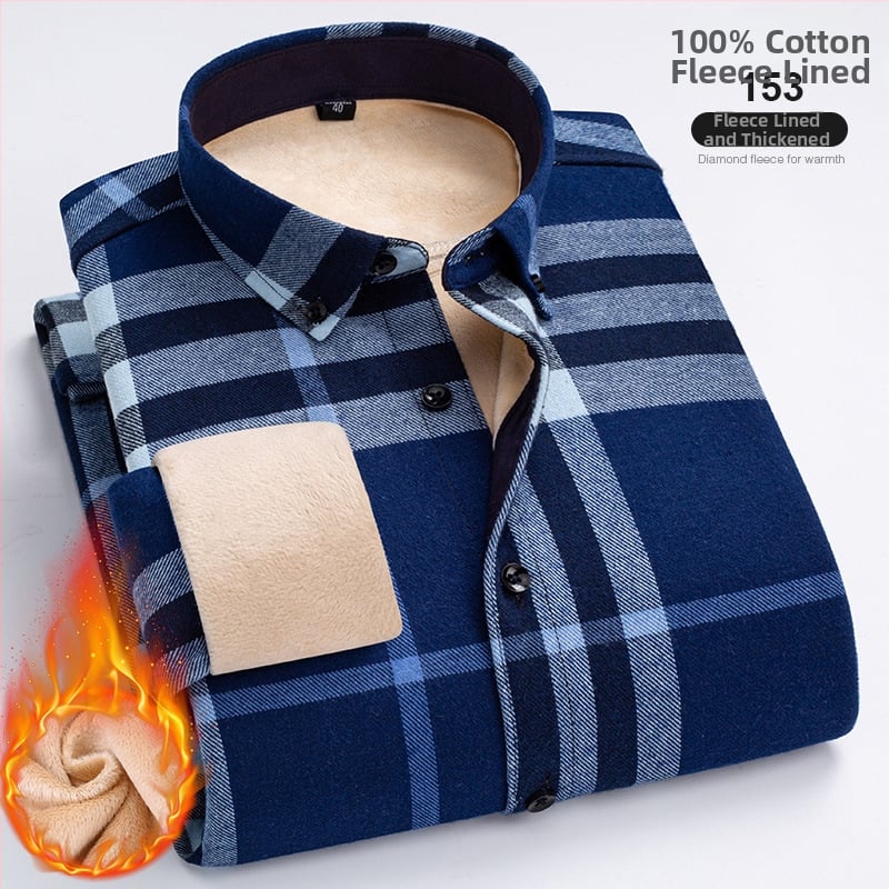 100% puuvillane ruuduline särk fleece vooderdusega, ruudukujuline krae ja pikkade varrukatega.