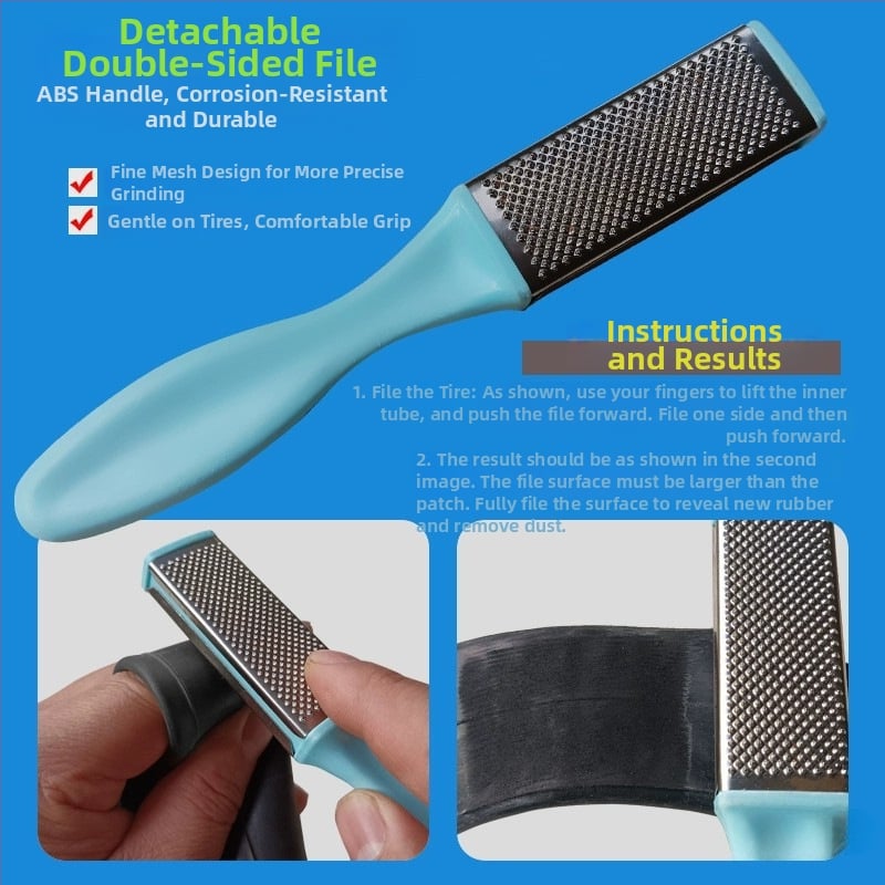 Iekšējās kameras labošanas komplekts velosipēdiem, motocikliem un elektriskajiem transportlīdzekļiem — pilns komplekts ar līmes plēvi un līmi (bez pielāgošanas)