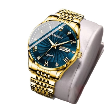 Vīriešu pulkstenis, mehāniskā kustība, kalendārs un nedēļas dienas rādītājs, 10 m ūdensizturība, nerūsējošā tērauda korpuss