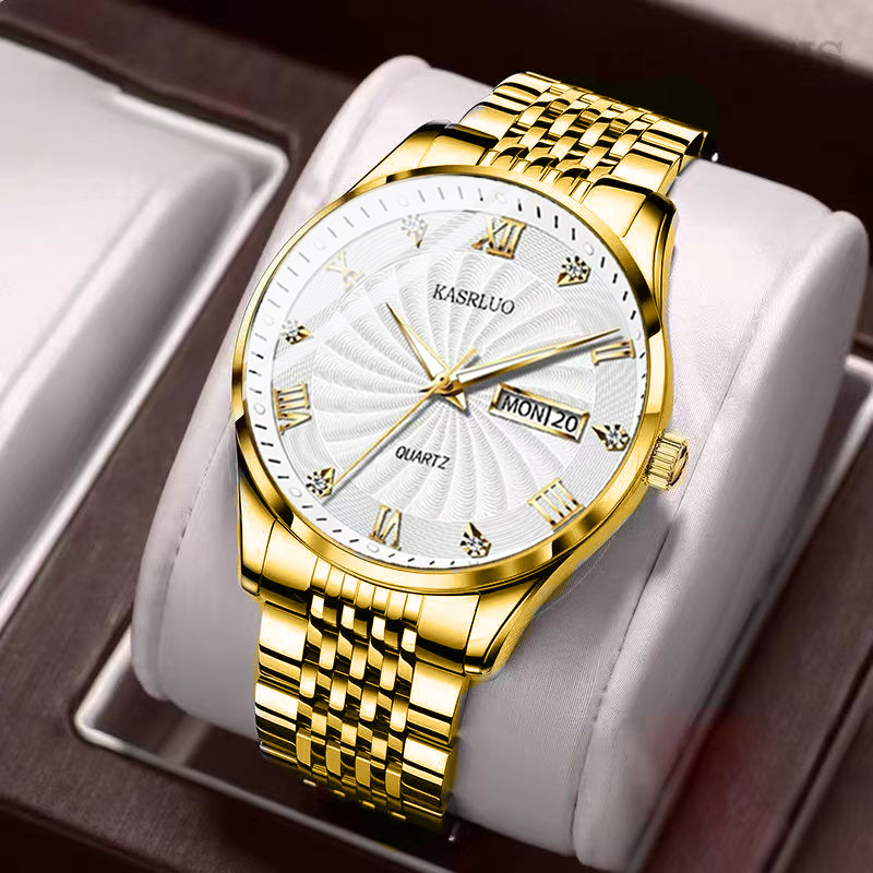 Vīriešu pulkstenis, mehāniskā kustība, kalendārs un nedēļas dienas rādītājs, 10 m ūdensizturība, nerūsējošā tērauda korpuss