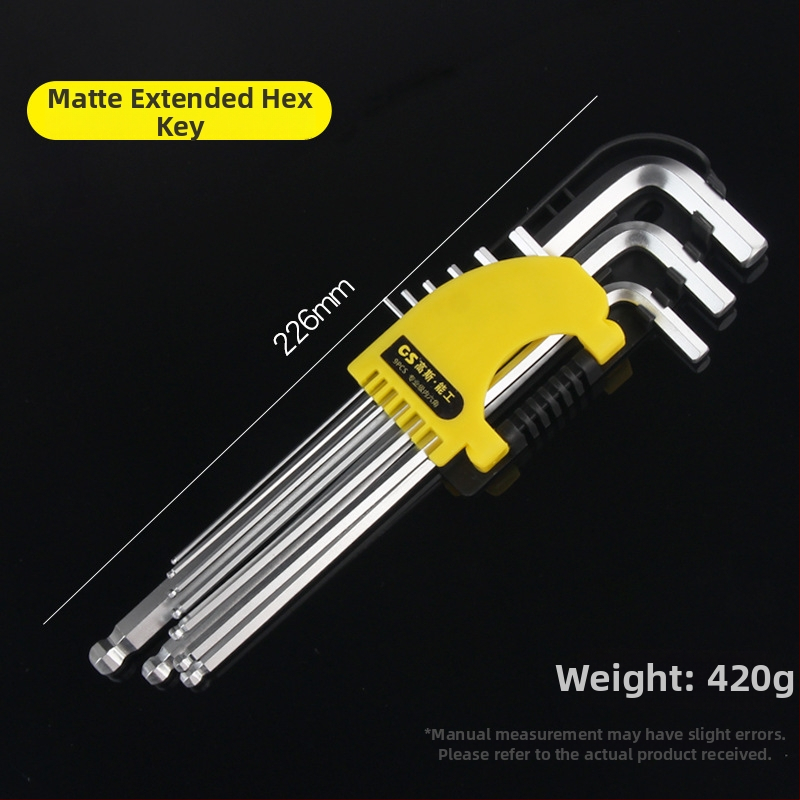 GSNG sada deväť kľúčov s guľovou hlavou, chróm-vanádiová oceľ, metrický štandard