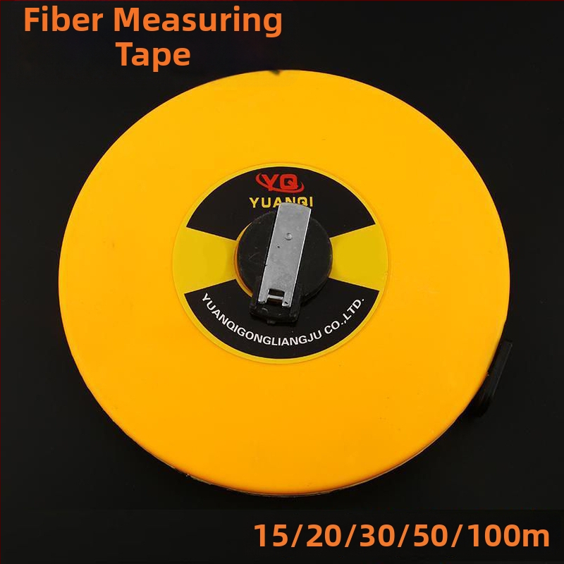 Mjerna traka: mekana platnena vlaknasta traka, kružni mjerač, duljine 20 m, 30 m, 50 m i 100 m