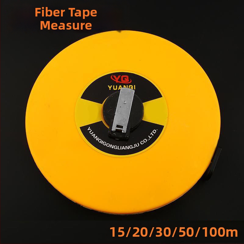 Mjerna traka: mekana platnena vlaknasta traka, kružni mjerač, duljine 20 m, 30 m, 50 m i 100 m
