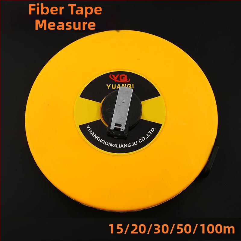 Mjerna traka: mekana platnena vlaknasta traka, kružni mjerač, duljine 20 m, 30 m, 50 m i 100 m