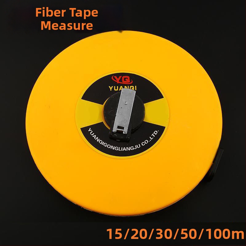 Mjerna traka: mekana platnena vlaknasta traka, kružni mjerač, duljine 20 m, 30 m, 50 m i 100 m