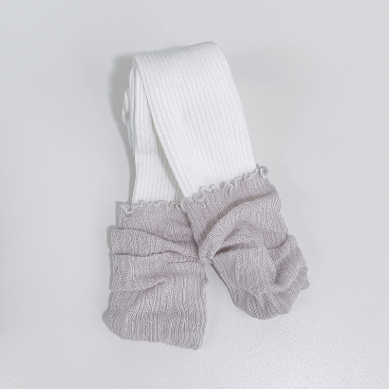 Детски комплект клинове и чорапи за пролет–есен, памук, вертикални райета, средна талия, дълги клинове, за деца 3–8 г.