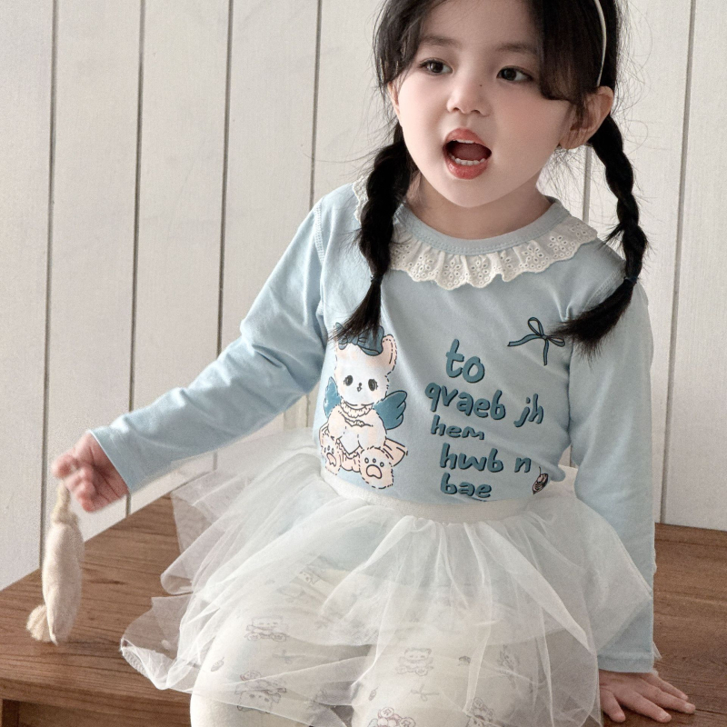 детски есенен безшевен пижамен комплект от ликра, унисекс - 95% памук, антибактериален 10A, Leisure стил, 2025 г.