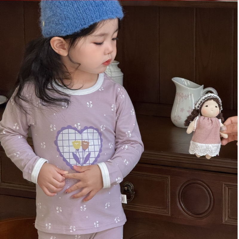 Detský jesenný Lycra bezšvový set, unisex - 95% bavlna, antibakteriálny 10A, voľno-štýl, Jesenný 2025