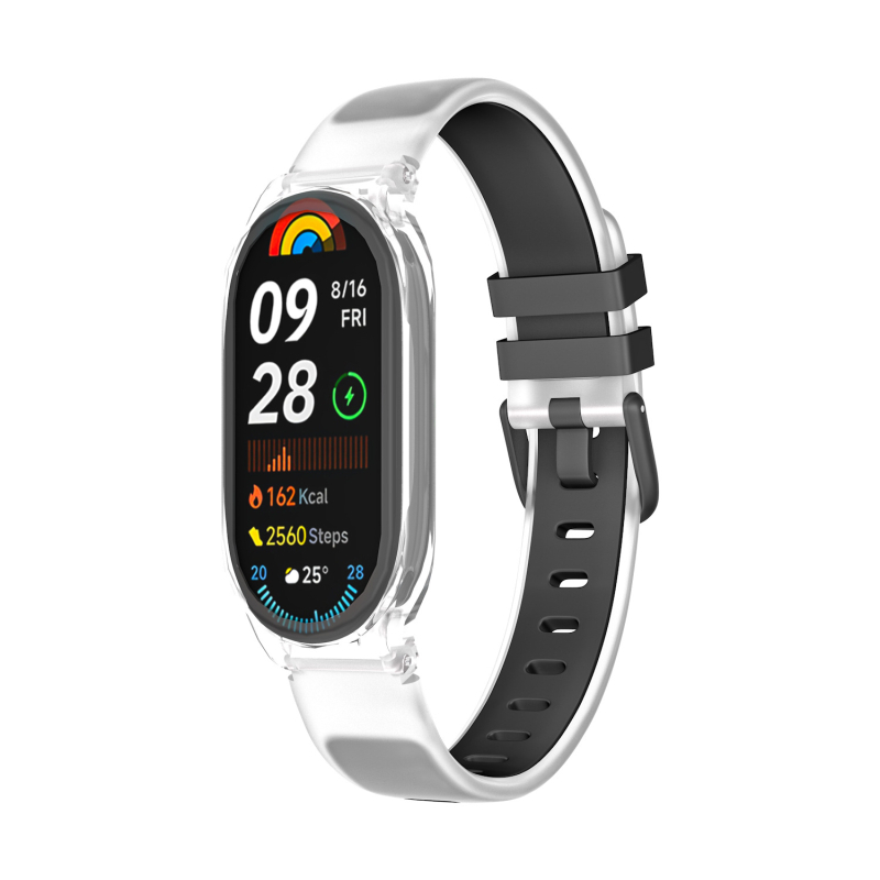 Xt Curea din silicon pentru brățară sport, compatibilă cu Xiaomi Mi Band 10/9/8, Huawei Band 10/9/8 și Honor Band 10/9/8; închidere magnetică