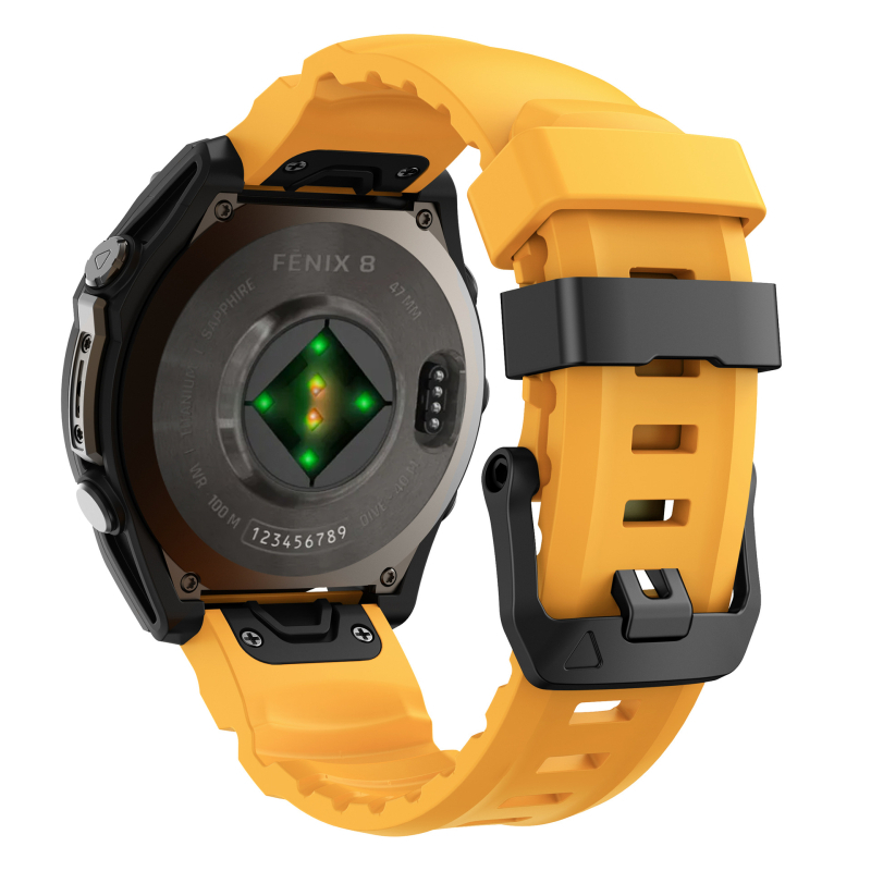 Náhradný silikónový remienok Garmin Fenix 8/7X/6X/6/5X Plus, 22mm/26mm rýchle uvoľnenie, športový štýl, dĺžka 125mm/85mm