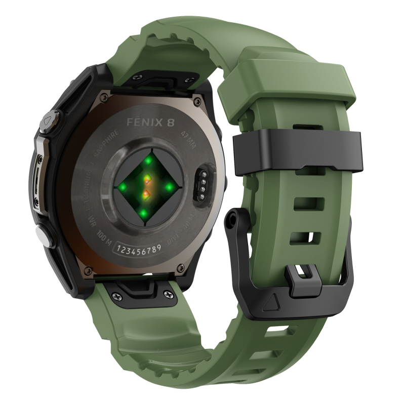 Náhradný silikónový remienok Garmin Fenix 8/7X/6X/6/5X Plus, 22mm/26mm rýchle uvoľnenie, športový štýl, dĺžka 125mm/85mm