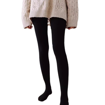 Dres panty cu căptușeală fleece, talie înaltă, ridicare a feselor, 70–80% bumbac, grosime 600 g