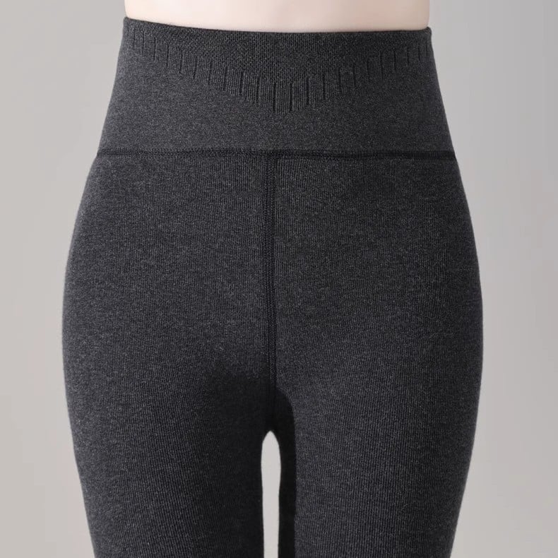 Dres panty cu căptușeală fleece, talie înaltă, ridicare a feselor, 70–80% bumbac, grosime 600 g