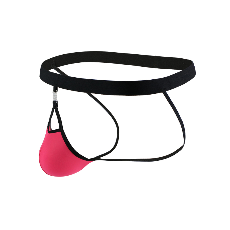 String pentru bărbați, talie înaltă, cu buzunar detașabil, din nailon respirabil