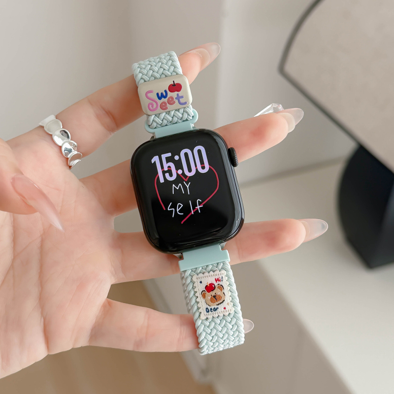 Pás Apple Watch s dizajnom medve, priedušný nylon, magnetická pracka