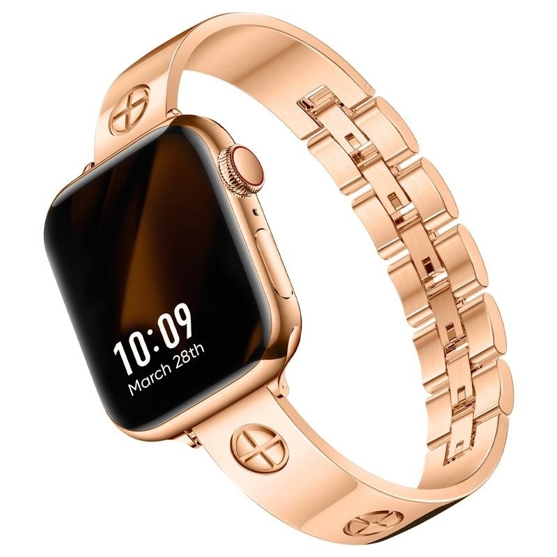 Βραχιόλι από ανοξείδωτο ατσάλι 316L για Apple Watch, διαστάσεις 20/22 mm, κούμπωμα snap, βάρος 20 g
