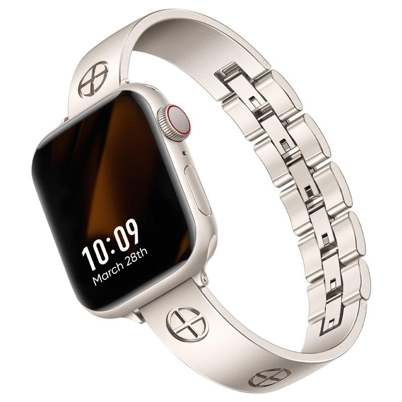 Βραχιόλι από ανοξείδωτο ατσάλι 316L για Apple Watch, διαστάσεις 20/22 mm, κούμπωμα snap, βάρος 20 g