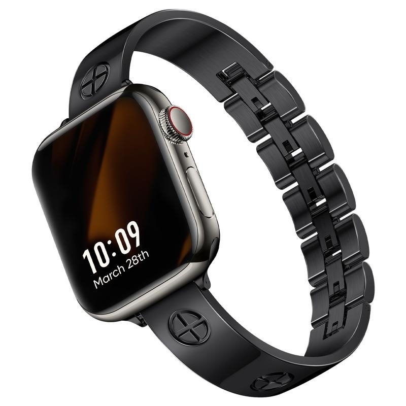 Βραχιόλι από ανοξείδωτο ατσάλι 316L για Apple Watch, διαστάσεις 20/22 mm, κούμπωμα snap, βάρος 20 g