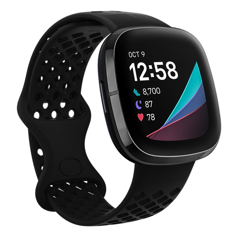 Λωρίδα για έξυπνο ρολόι Fitbit Versa 3/Sense – TPU αθλητικού στυλ, κούμπωμα πεταλούδας, βάρος 12 g, συμβατή με Versa 3 και Sense