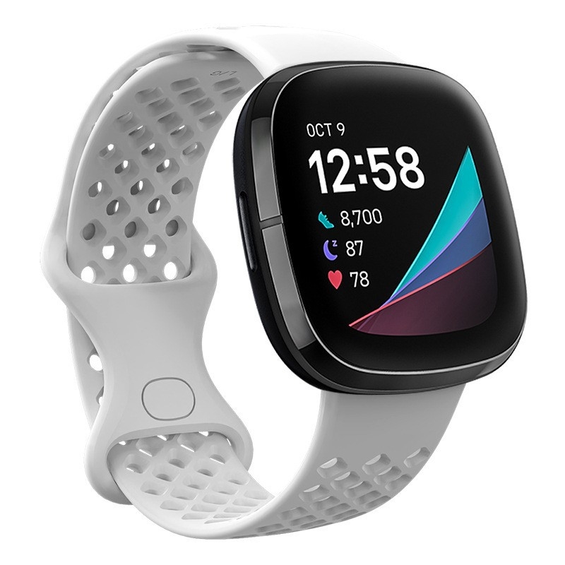 Λωρίδα για έξυπνο ρολόι Fitbit Versa 3/Sense – TPU αθλητικού στυλ, κούμπωμα πεταλούδας, βάρος 12 g, συμβατή με Versa 3 και Sense