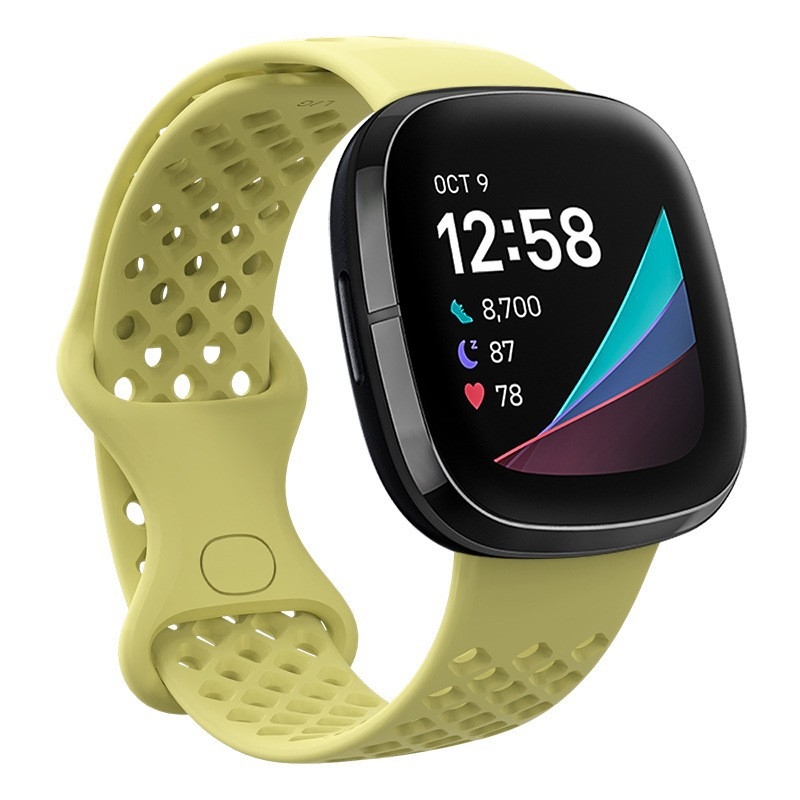Λωρίδα για έξυπνο ρολόι Fitbit Versa 3/Sense – TPU αθλητικού στυλ, κούμπωμα πεταλούδας, βάρος 12 g, συμβατή με Versa 3 και Sense