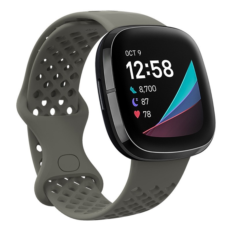 Λωρίδα για έξυπνο ρολόι Fitbit Versa 3/Sense – TPU αθλητικού στυλ, κούμπωμα πεταλούδας, βάρος 12 g, συμβατή με Versa 3 και Sense