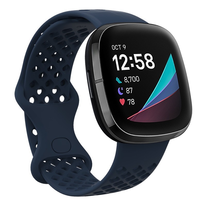 Λωρίδα για έξυπνο ρολόι Fitbit Versa 3/Sense – TPU αθλητικού στυλ, κούμπωμα πεταλούδας, βάρος 12 g, συμβατή με Versa 3 και Sense