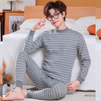 Paaugliai medvilninis terminis apatinių komplektas — vieno sluoksnio, aukštas juosmuo, išlaiko šilumą, 100% medvilnė.