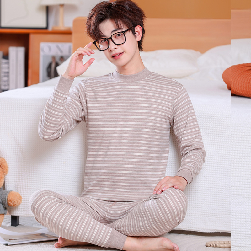 Paaugliai medvilninis terminis apatinių komplektas — vieno sluoksnio, aukštas juosmuo, išlaiko šilumą, 100% medvilnė.