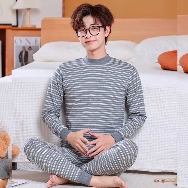 Paaugliai medvilninis terminis apatinių komplektas — vieno sluoksnio, aukštas juosmuo, išlaiko šilumą, 100% medvilnė.