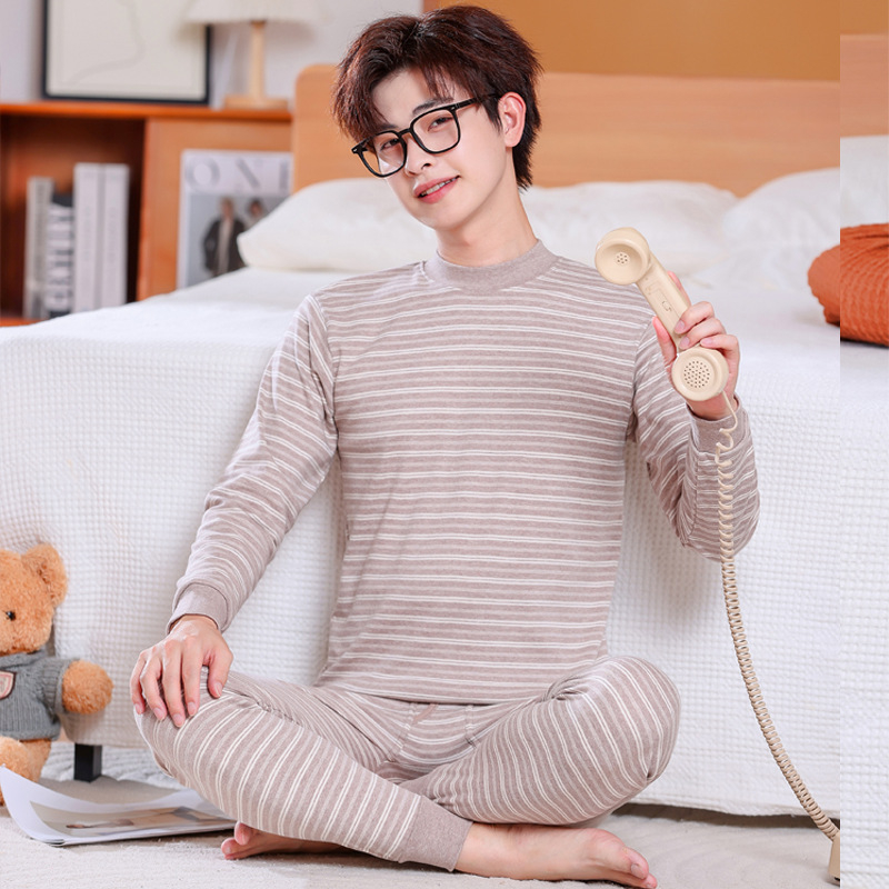 Paaugliai medvilninis terminis apatinių komplektas — vieno sluoksnio, aukštas juosmuo, išlaiko šilumą, 100% medvilnė.