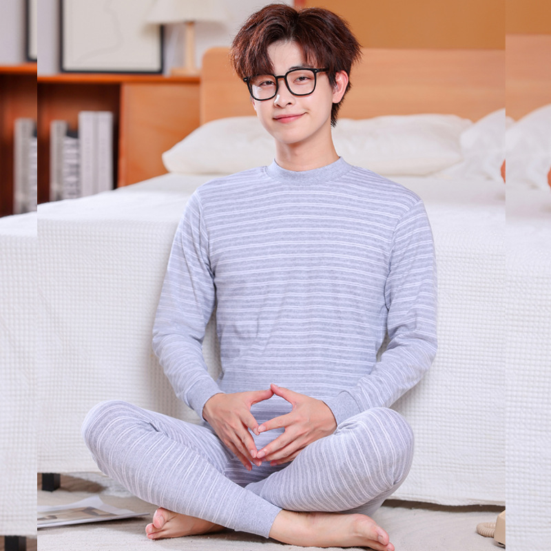 Paaugliai medvilninis terminis apatinių komplektas — vieno sluoksnio, aukštas juosmuo, išlaiko šilumą, 100% medvilnė.