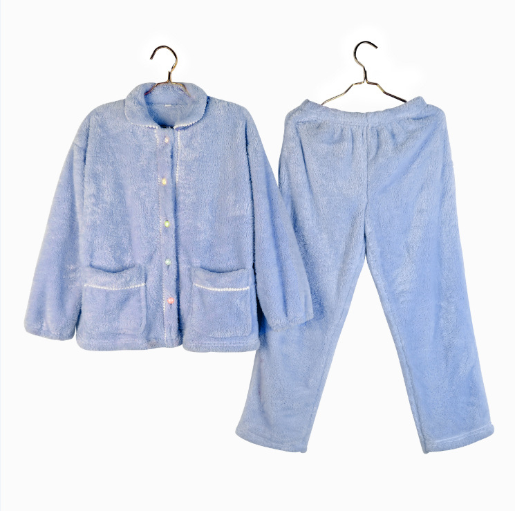 Set de pijamale din Arctic fleece, stil minimalist, țesătură groasă 181–200 g/m², mâneci lungi, pantaloni lungi