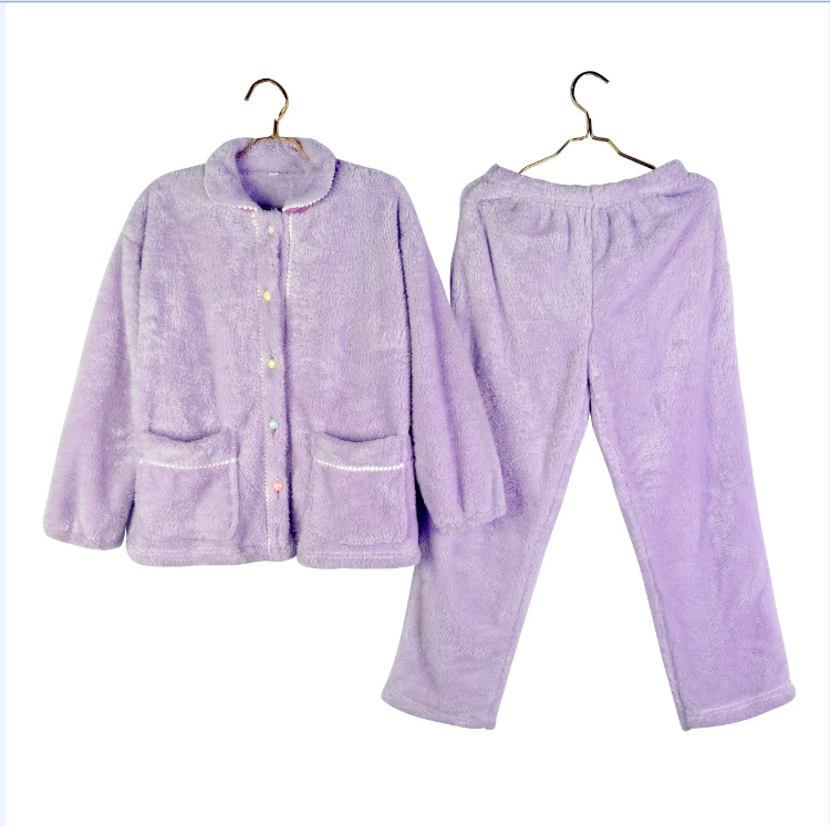 Set de pijamale din Arctic fleece, stil minimalist, țesătură groasă 181–200 g/m², mâneci lungi, pantaloni lungi