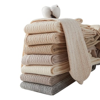 Colanți din bumbac cu 70–80% conținut de bumbac, ridicare a fesierilor și model solid, absorbție a transpirației, potriviți pentru iarnă, primăvară și toamnă