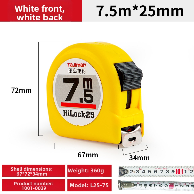 Tajima Ryu kétoldalas acél mérőszalag, vastított, kopásálló, mérőeszköz típus: szalag