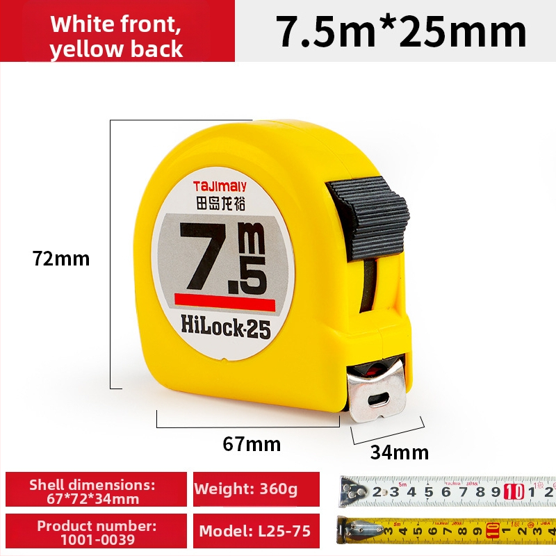 Tajima Ryu kétoldalas acél mérőszalag, vastított, kopásálló, mérőeszköz típus: szalag