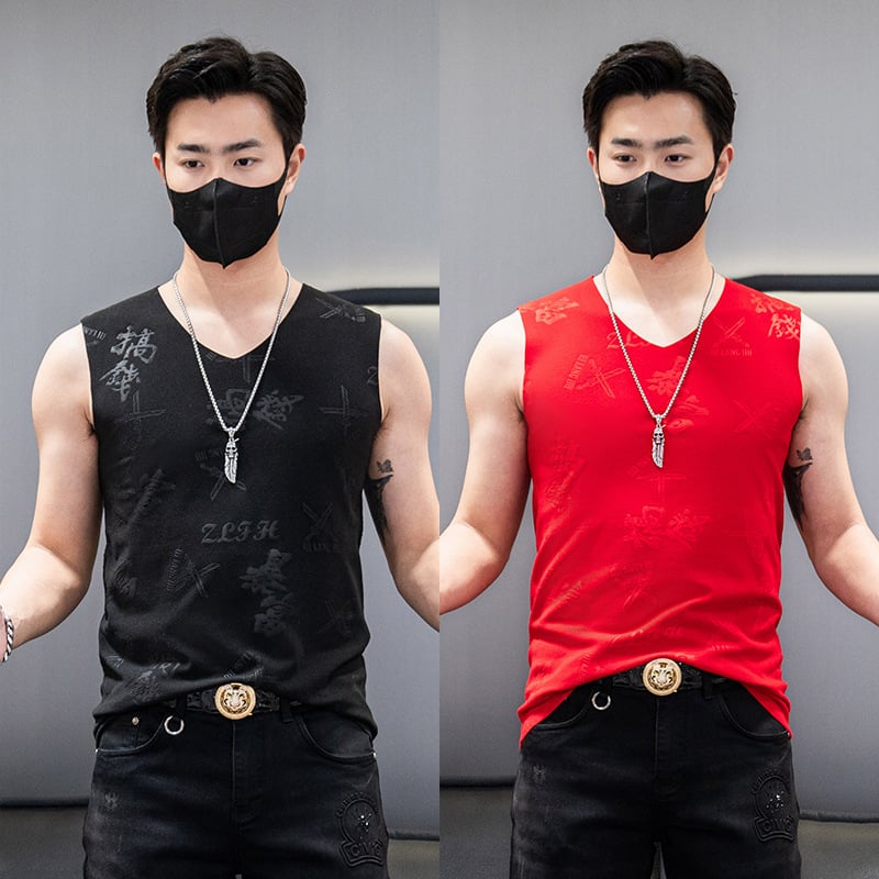 Férfi téli kétoldalas fleece mellény jacquard mintával, 92% poliészter, kémiai rostok keveréke, egyszerű stílus