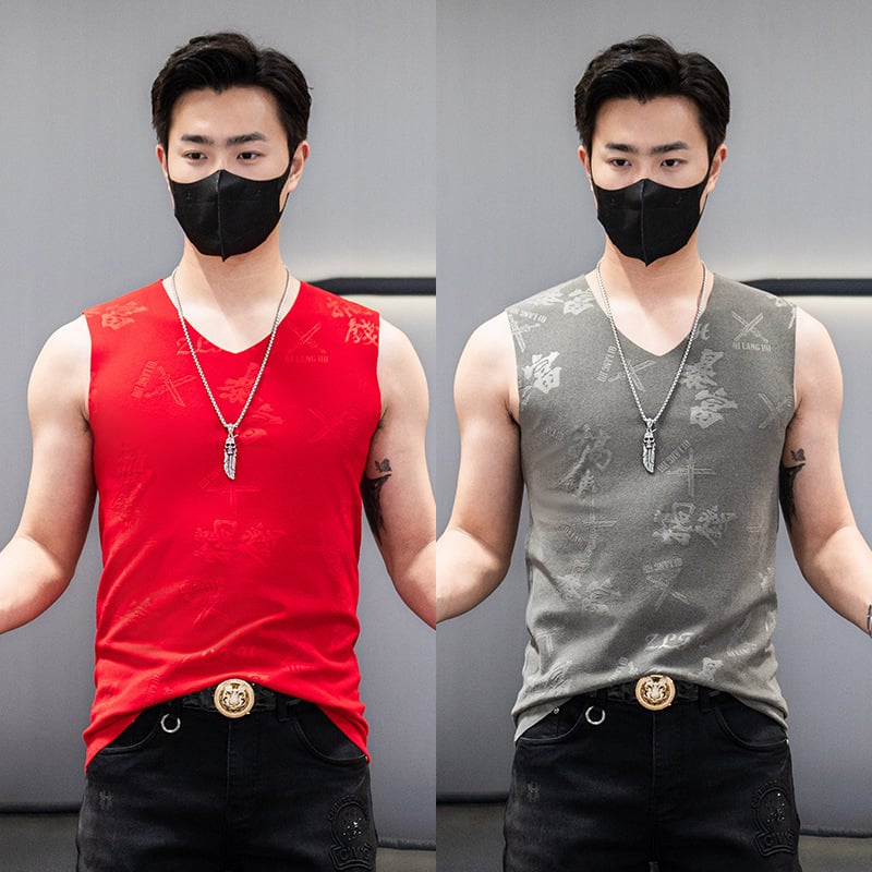 Férfi téli kétoldalas fleece mellény jacquard mintával, 92% poliészter, kémiai rostok keveréke, egyszerű stílus