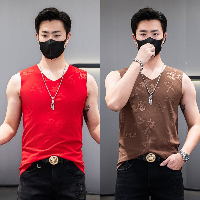 Férfi téli kétoldalas fleece mellény jacquard mintával, 92% poliészter, kémiai rostok keveréke, egyszerű stílus