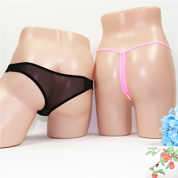 Unisex mesh thong με ανοιχτό κάβαλο; βασικό ύφασμα: νάιλον 92%, επένδυση καβάλου ακρυλικό 8%
