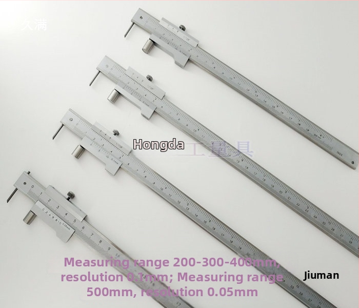 Vernier kaliper z karbidovej zliatiny pre paralelné rysovanie, rozsah 0-500 mm