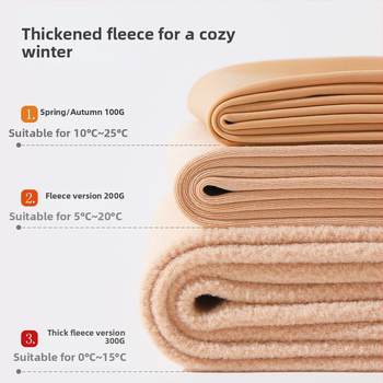 Harisnice s fleece podstavom za jesen-zimu, srednje debljine, visoke elastičnosti, poliester-elastin smjesa, tijesan kroj