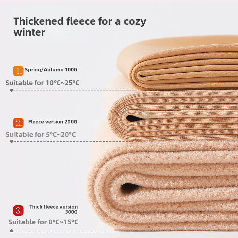 Harisnice s fleece podstavom za jesen-zimu, srednje debljine, visoke elastičnosti, poliester-elastin smjesa, tijesan kroj