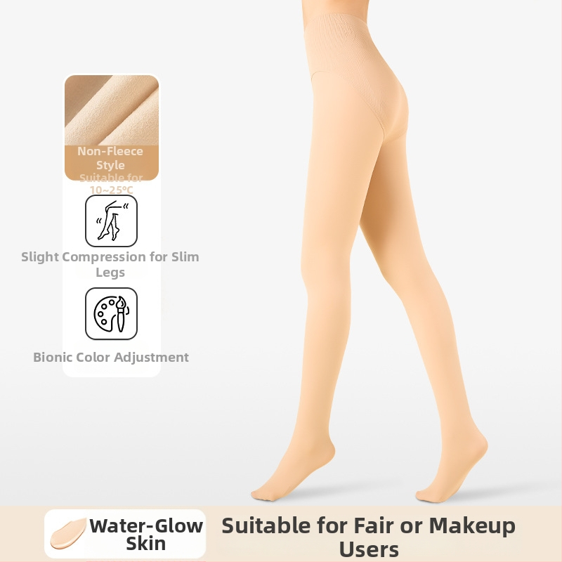 Harisnice s fleece podstavom za jesen-zimu, srednje debljine, visoke elastičnosti, poliester-elastin smjesa, tijesan kroj